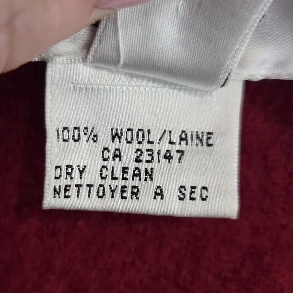 Talbots Red Textured Wool Blazer Size Med - Picture 4 of 5